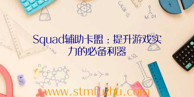 Squad辅助卡盟：提升游戏实力的必备利器