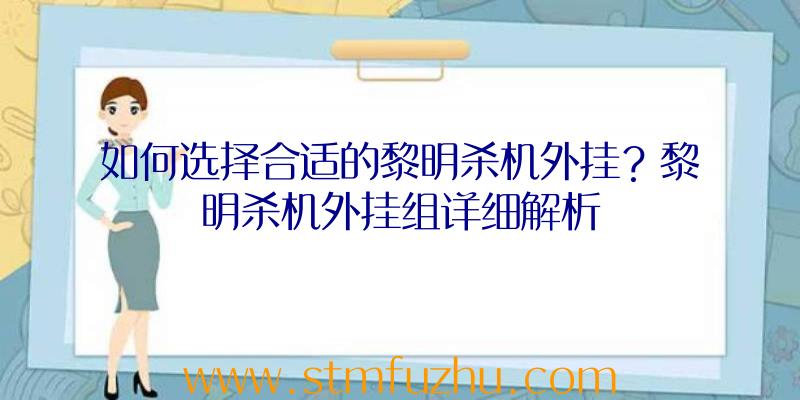 如何选择合适的黎明杀机外挂？黎明杀机外挂组详细解析