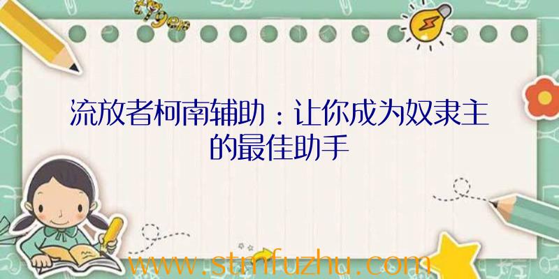 流放者柯南辅助：让你成为奴隶主的最佳助手